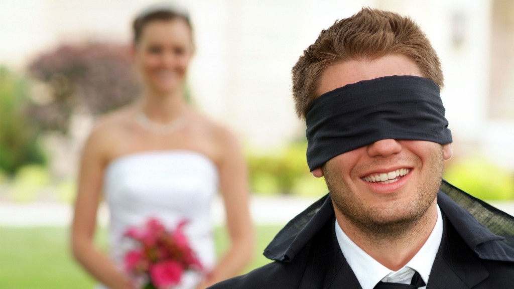 Blindfolded bride compilation