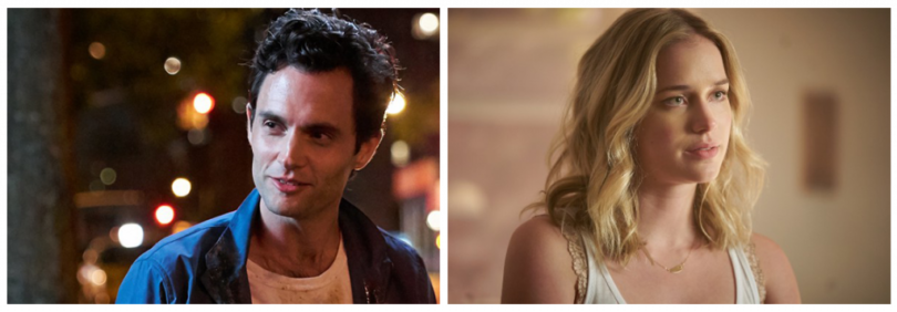 Joe Goldberg played by Penn Padgley and Elizabeth Lail as Guinevere Beck