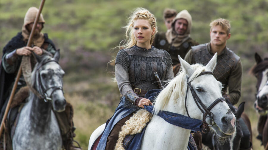 Katheryn Winnick as Lagertha and Alexander Ludwig as Bjorn