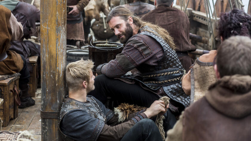 Alexander Ludwig as Bjorn, Clive Standen as Rollo, Vikings