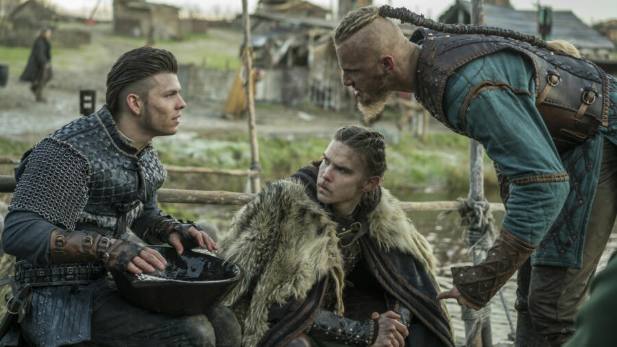 Alex Høgh Andersen as Ivar, Marco Ilsø as Hvitserk, and Alexander Ludwig as Bjorn, Vikings