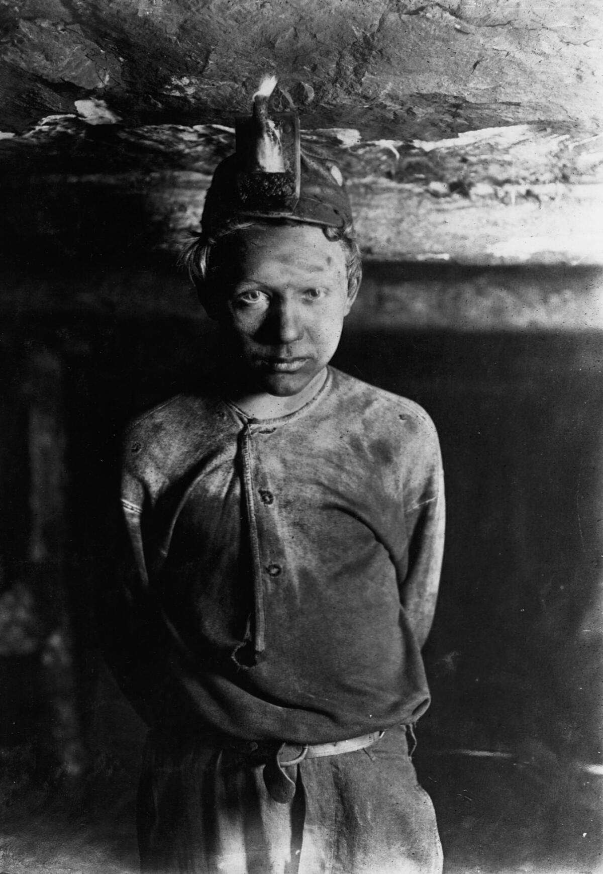 A young boy worked as a coal miner in Brown, West Virginia in 1908