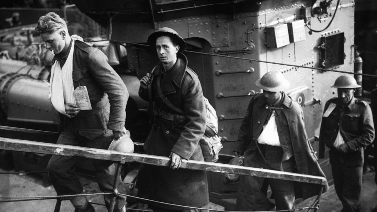 British soldiers returning home.