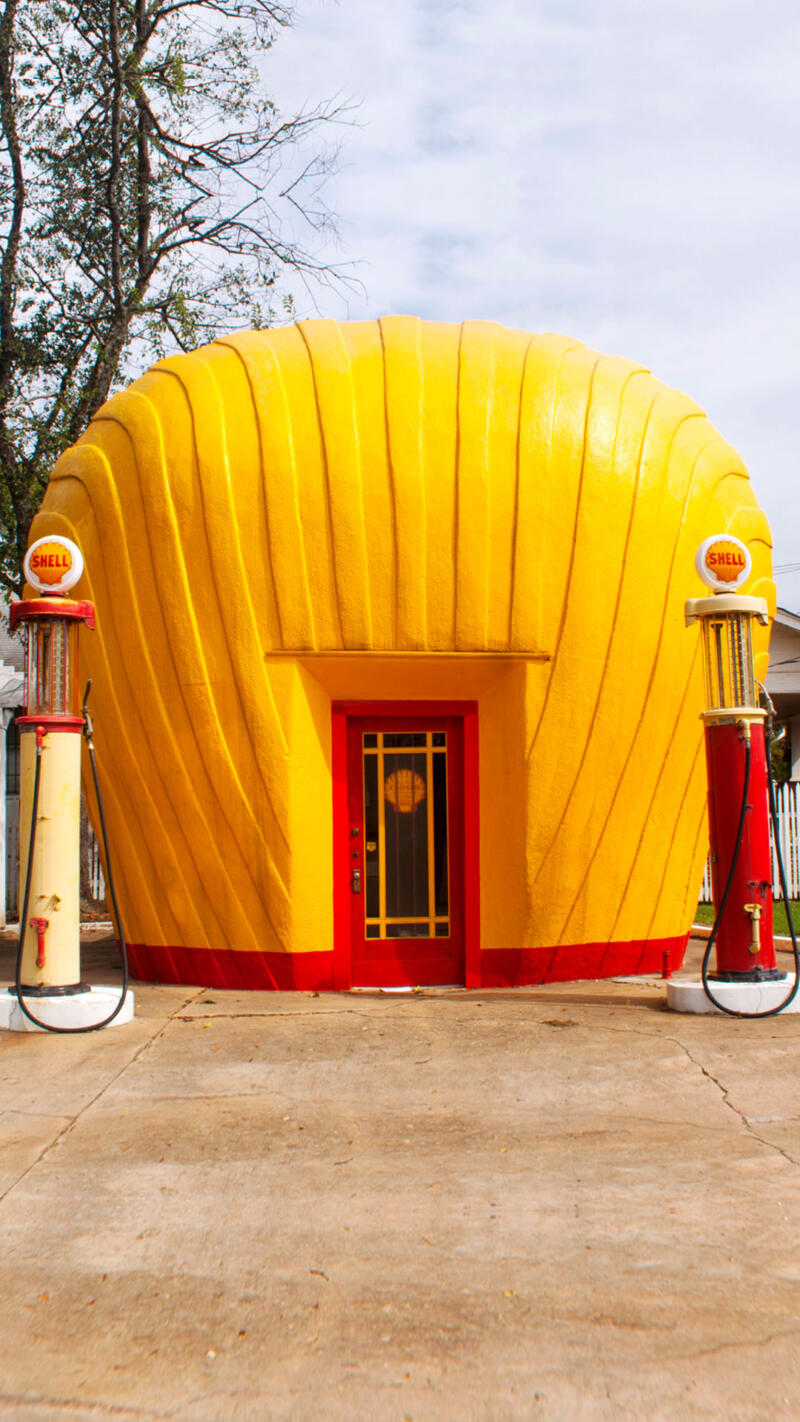 Last remaining original Shell Gas Station in Winston Salem North Carolina