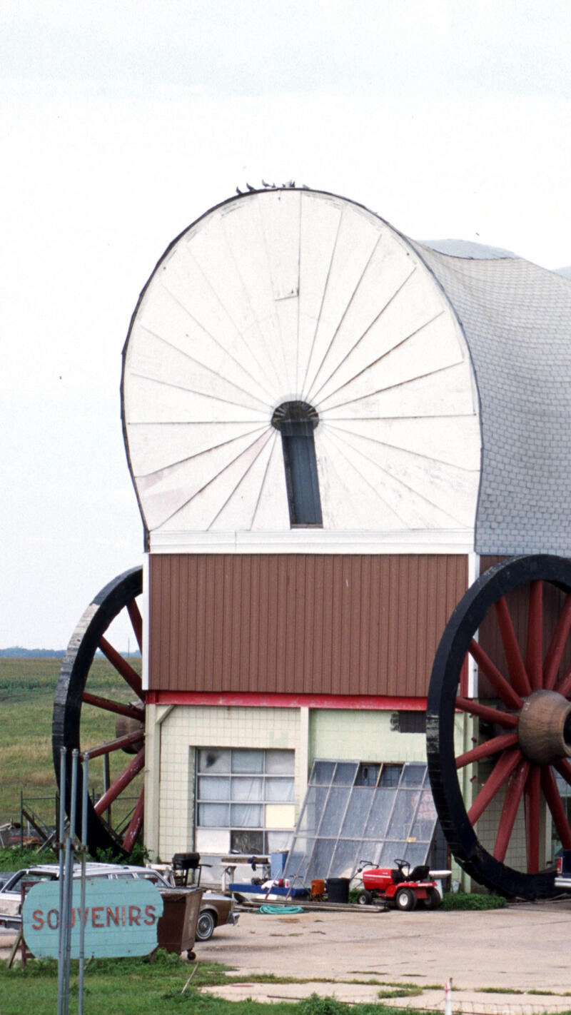 Gas Station Looks Like Covered Wagon