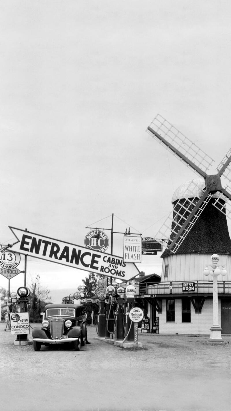 Gas Station with Wind Mill