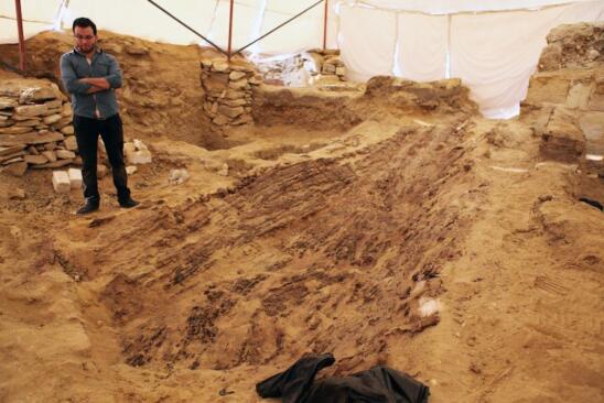 Archaeologists Uncover Rare Egyptian Funerary Boat Near Pyramid