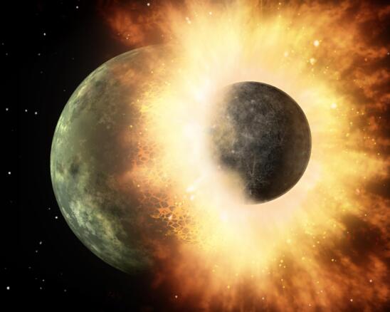 Moon Created by Giant Collision, Studies Confirm