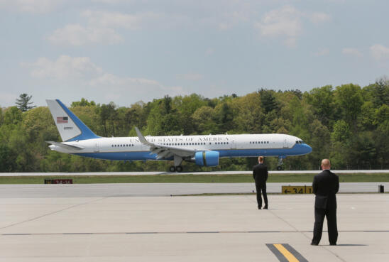 Who was the first president to fly on Air Force One?