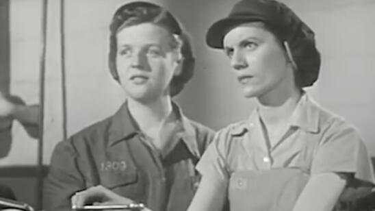 Watch Terrified Men Learn to Deal With Women in the Workforce During WWII