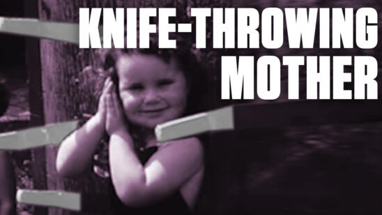 Watch a 1950s Knife Thrower Use Her Daughters as 'Target Girls'