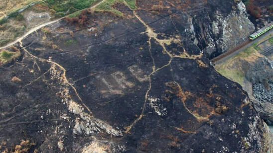 Wildfire Reveals Hidden WWII Message to Bombers Overhead