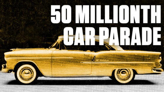 Watch GM Roll Out a Gold-Plated Chevy Bel Air to Mark 50 Millionth Car