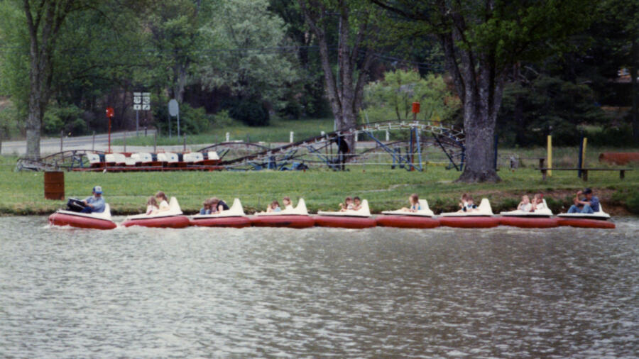 Lake Shawnee Amusement Park in Princeton, West Virginia paddleboats