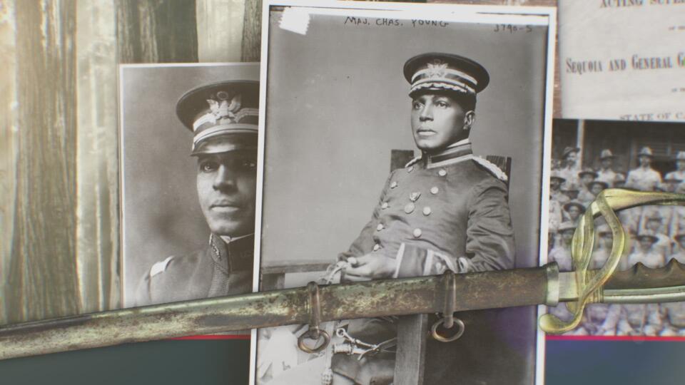 a portrait of charles young, the first african american colonel in the U.S. Army