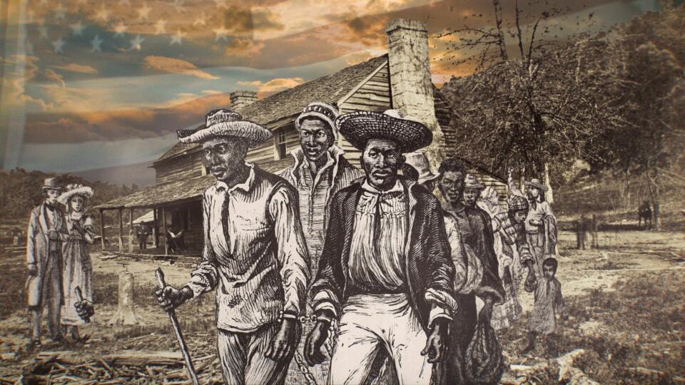 a painting of enslaved americans