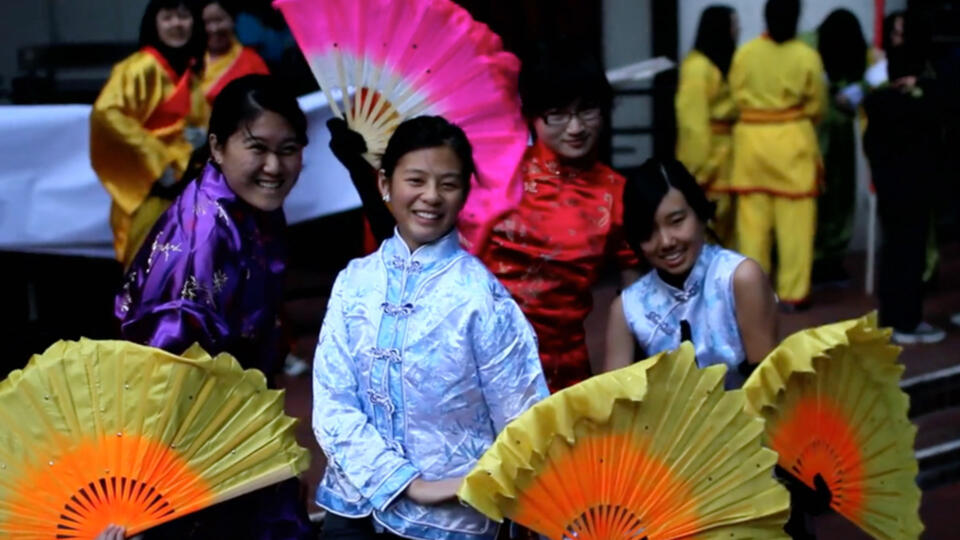 a photo of asian women in chinatown