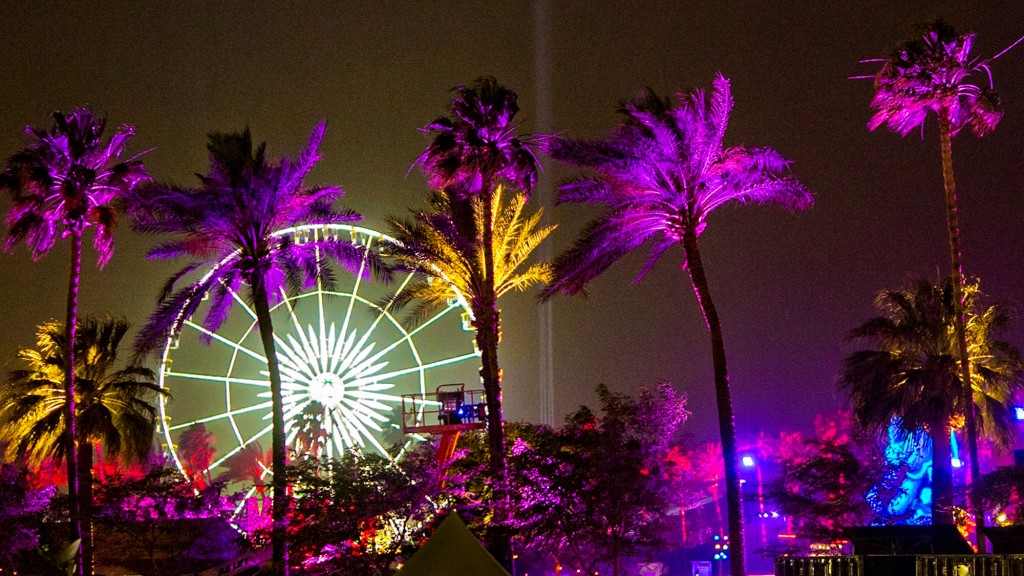 Coachella at night. (Photo by Christopher Polk/Getty Images for Coachella)