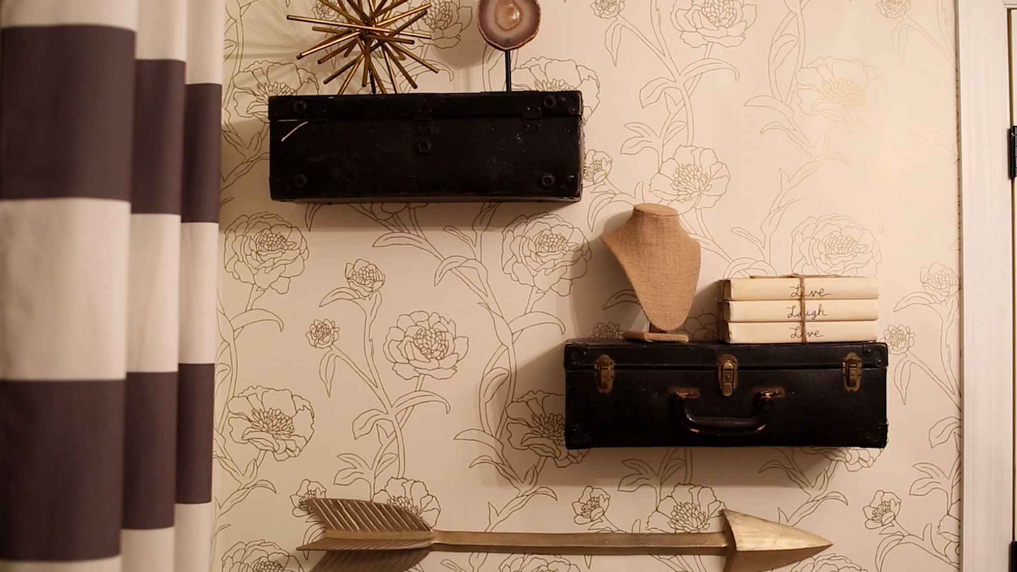 Nicole and Jionni's DIY Hack of the Week: Vintage Suitcase Shelves
