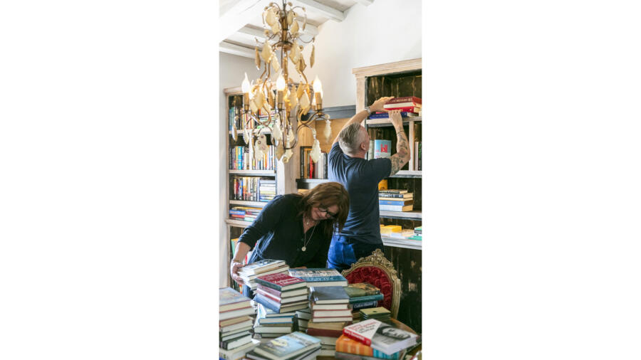 Rachael’s collection of books, perfectly fit for the library