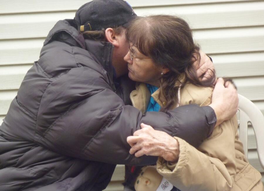 Bobby hugging his Hoarder mother Phyliss