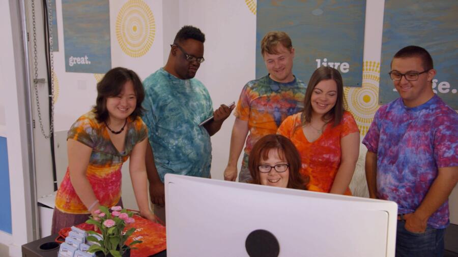 The gang calls Megan