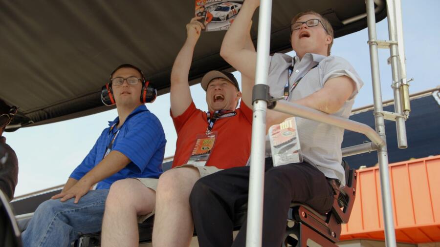 Sean, Steven, and Cole at NASCAR