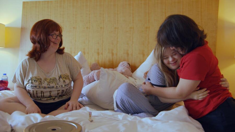 Rachel, Megan, and Elena blow off some steam