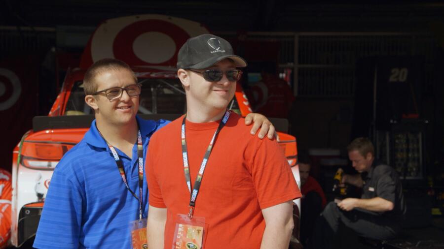 Sean and Steven take it all in at NASCAR