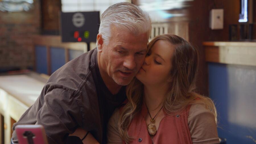 Megan and her dad take a selfie