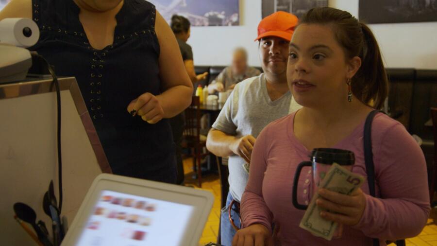 Cristina and Angel practice ordering food