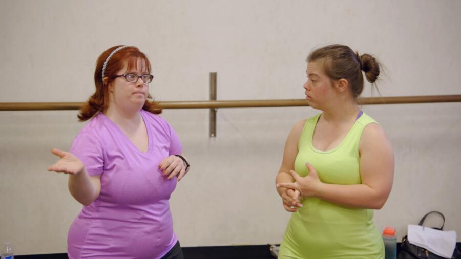 Rachel and Cristina prepare for class