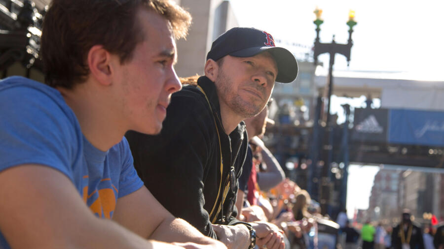 Donnie and Brandon watch the marathon