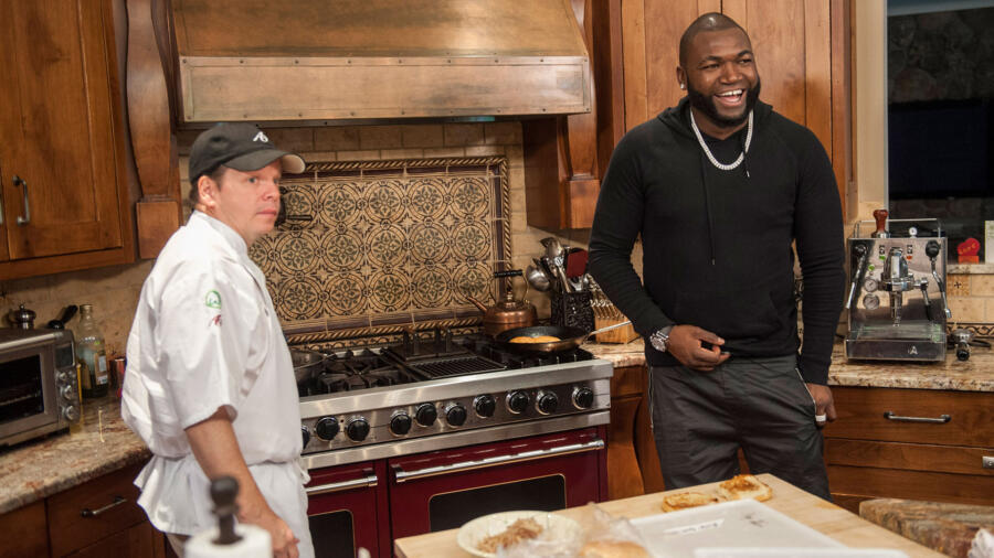 Paul and David Ortiz have a laugh