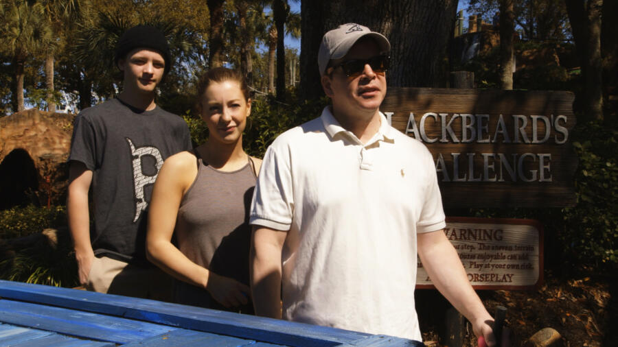Paul and family at mini-golf