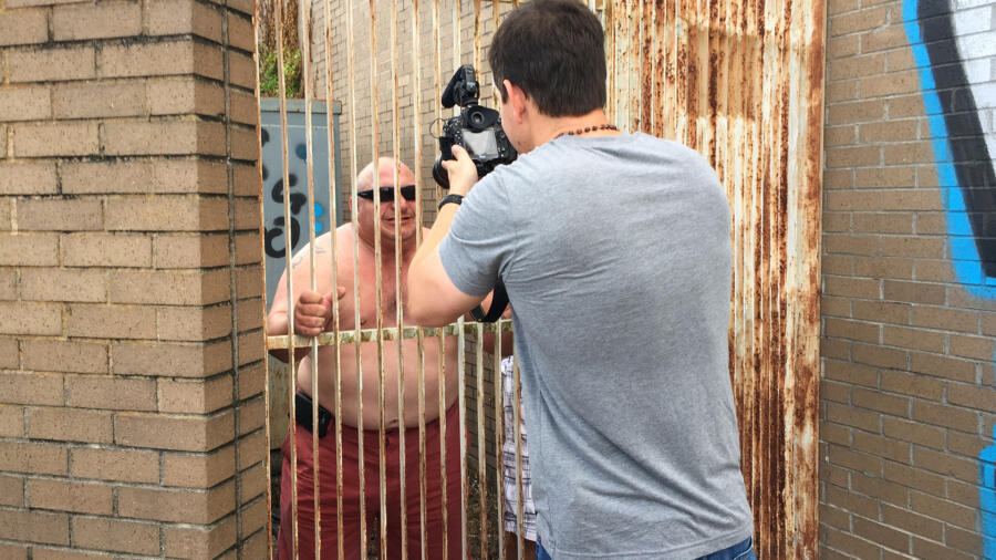 Mark gets a shot of Nacho