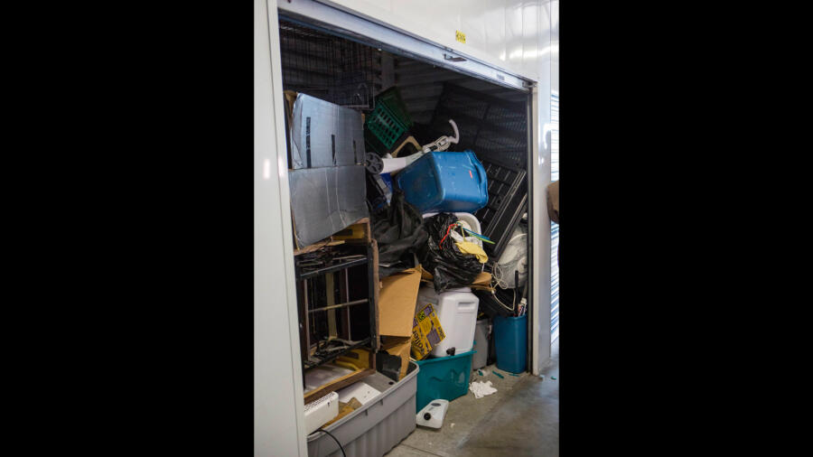 Locker filled with hydroponic equipment