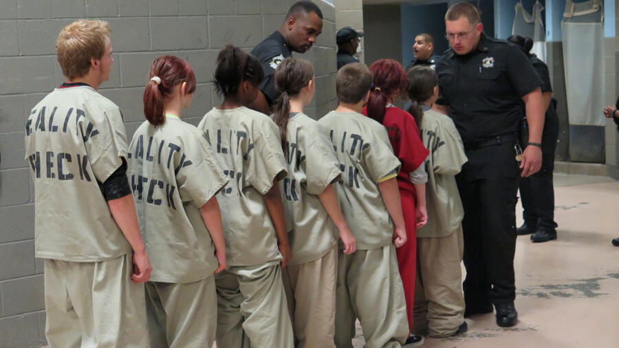 Teens prepare to enter the pod