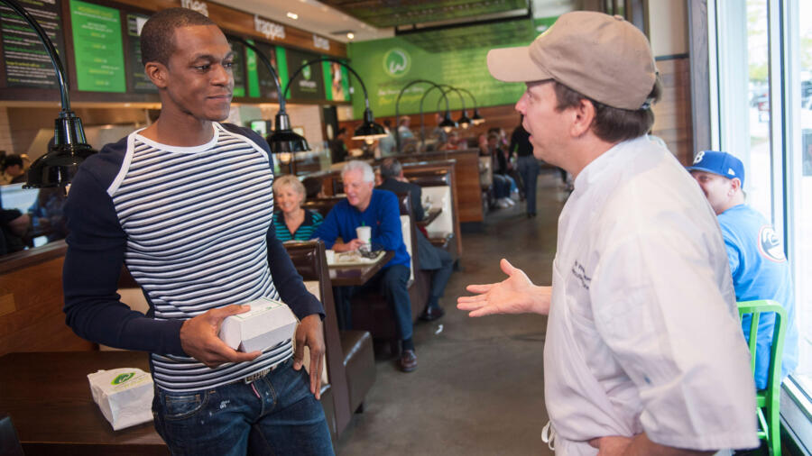 Rajon Rondo stops by