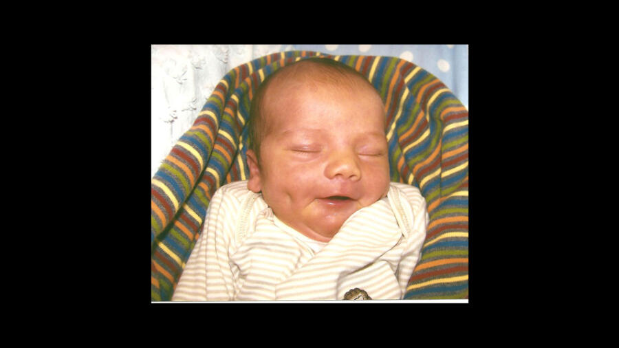 River Robertson as a baby