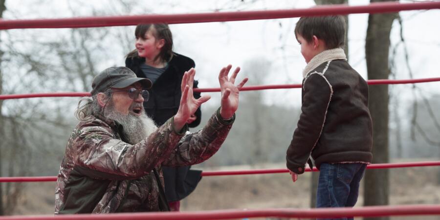 Si wrestles with River before the main event.