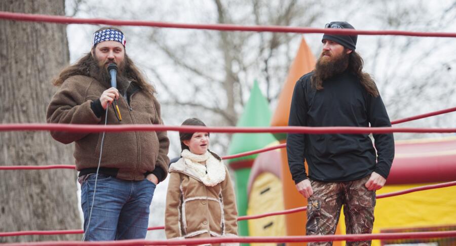 Willie welcomes everyone to the family reunion.