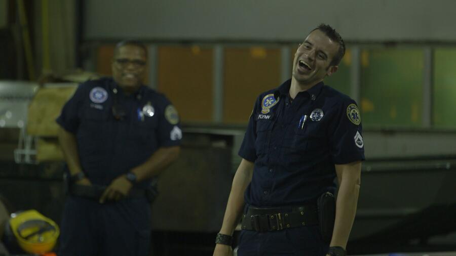 Titus and Dan have some down time at the firehouse