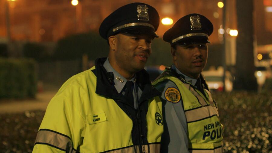 Officer Victor Gant and fellow officer