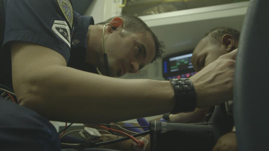 Dan checks out a patient