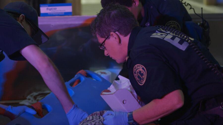 Keeley treats a patient