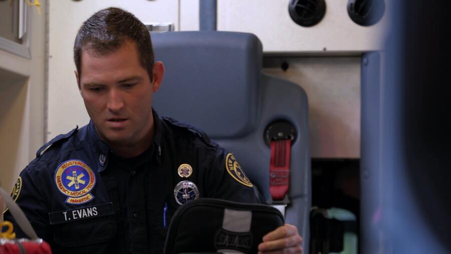 Tommy prepares for the start of his shift