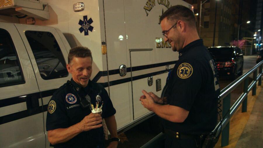 Gavin gives Ted a birthday cupcake