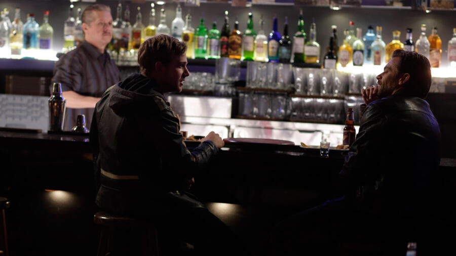 Dylan and Remo at bar