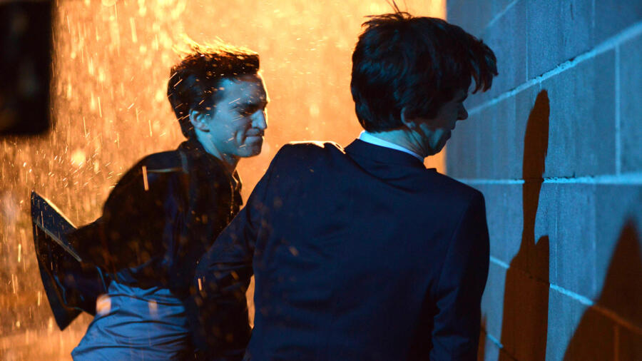 Richard knocks Norman down with haymaker